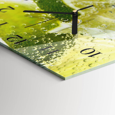 Orologio quadrato in vetro Acqua con lime
