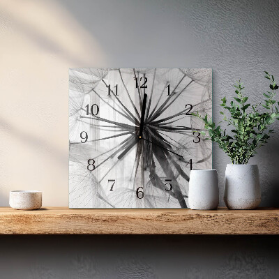 Orologio quadrato in vetro Dente di leone