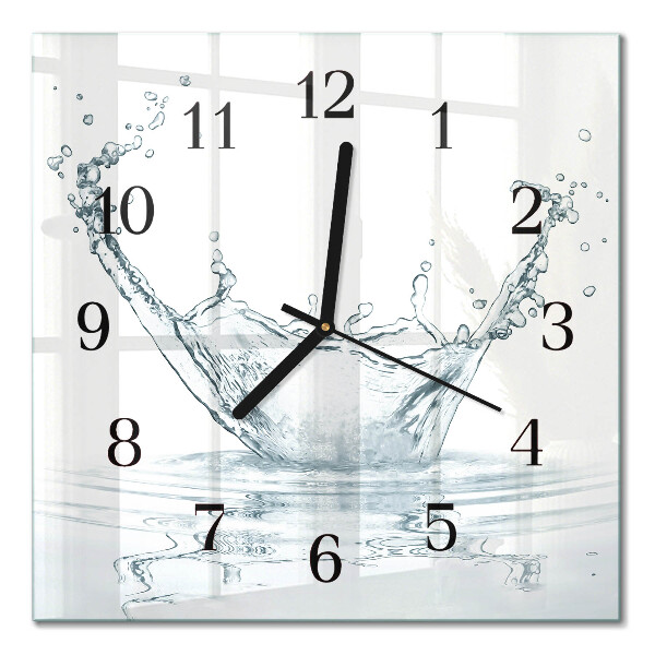 Quadrato orologio da parete Acqua
