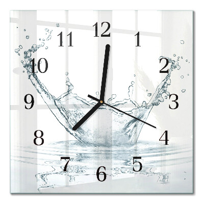 Quadrato orologio da parete Acqua