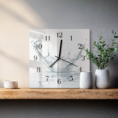 Quadrato orologio da parete Acqua