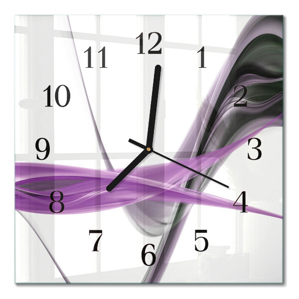 Quadrato orologio in vetro decorativo Fumo astratto