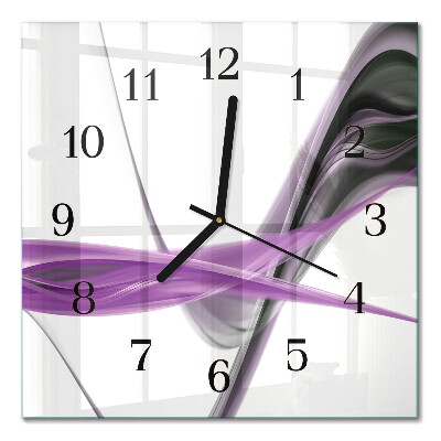 Quadrato orologio in vetro decorativo Fumo astratto