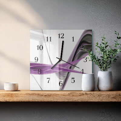 Quadrato orologio in vetro decorativo Fumo astratto
