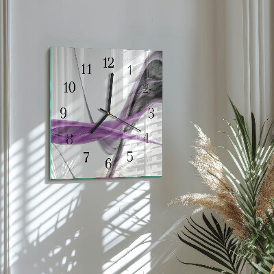 Quadrato orologio in vetro decorativo Fumo astratto
