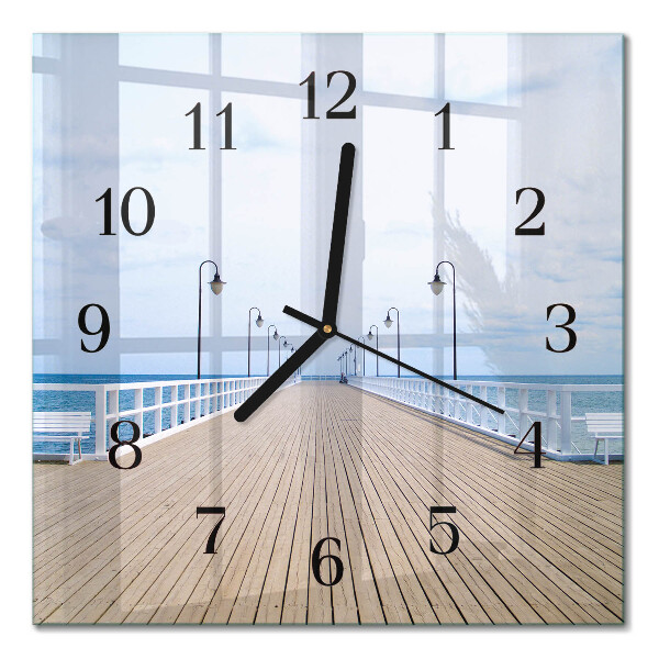 Orologio quadrato in vetro Molo