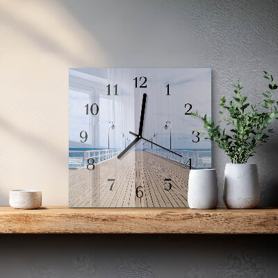 Orologio quadrato in vetro Molo