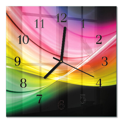 Quadrato orologio da parete Linee astratte