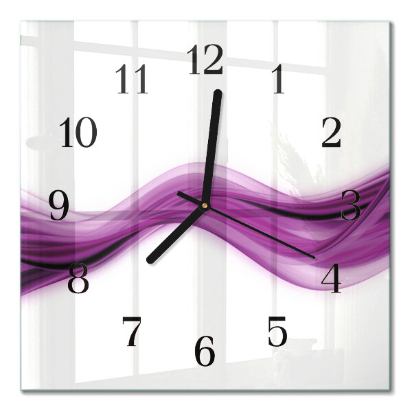 Orologio quadrato in vetro Linee astratte