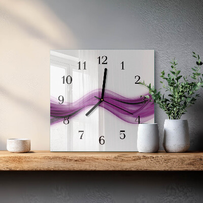 Orologio quadrato in vetro Linee astratte