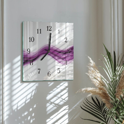 Orologio quadrato in vetro Linee astratte