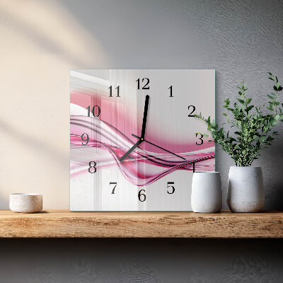 Quadrato orologio in vetro decorativo Arte astratta