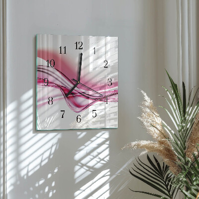 Quadrato orologio in vetro decorativo Arte astratta