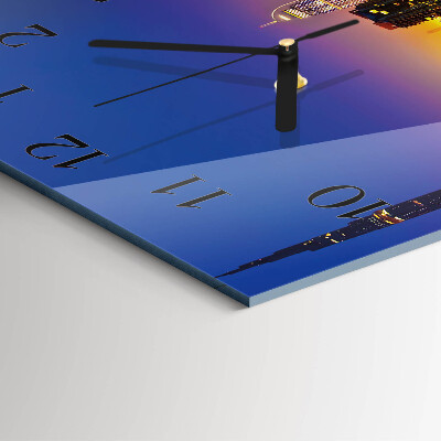 Orologio quadrato in vetro Dubai Horizon