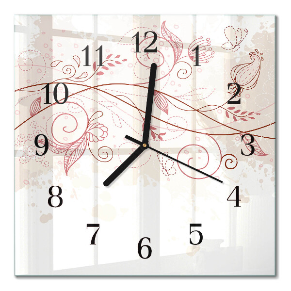 Quadrato orologio da parete Arte fluviale