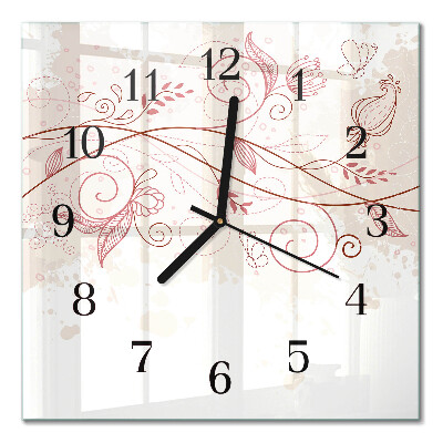 Quadrato orologio da parete Arte fluviale