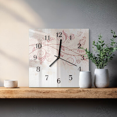 Quadrato orologio da parete Arte fluviale