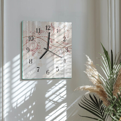 Quadrato orologio da parete Arte fluviale