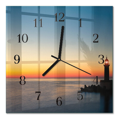 Orologio quadrato Faro sul mare