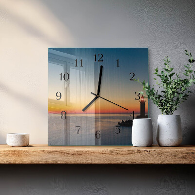 Orologio quadrato Faro sul mare