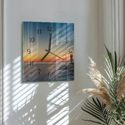Orologio quadrato Faro sul mare