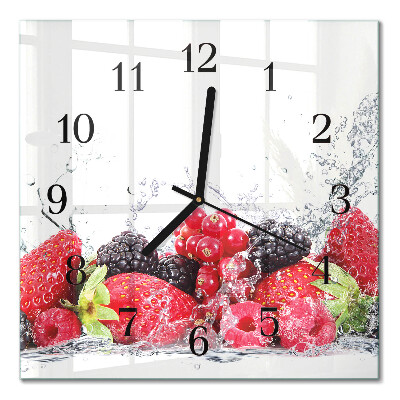 Quadrato orologio da parete Frutta