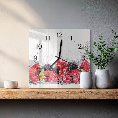 Quadrato orologio da parete Frutta