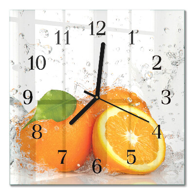 Orologio quadrato in vetro Arance