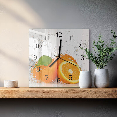 Orologio quadrato in vetro Arance