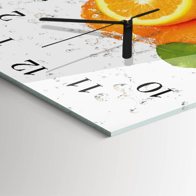 Orologio quadrato in vetro Arance