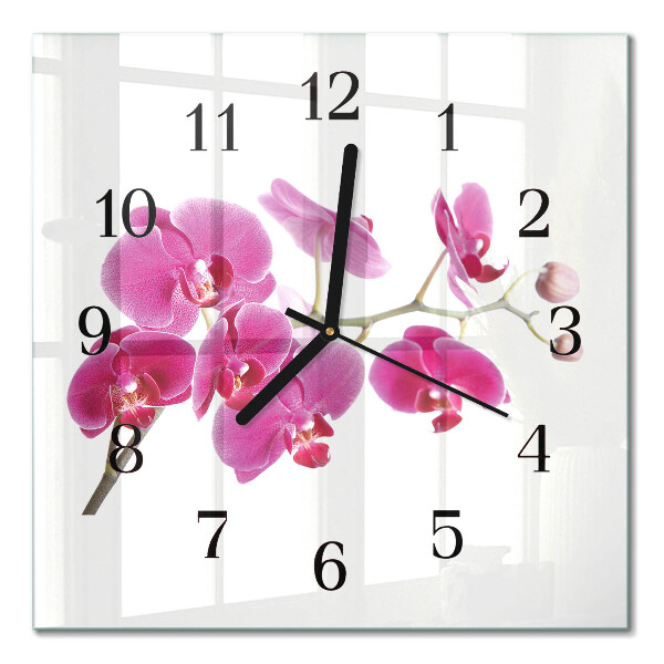 Orologio quadrato Orchidea