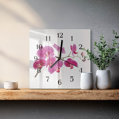 Orologio quadrato Orchidea