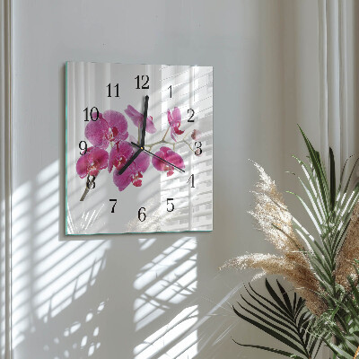 Orologio quadrato Orchidea