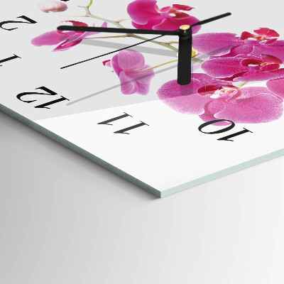 Orologio quadrato Orchidea