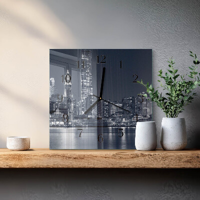 Quadrato orologio in vetro decorativo Orizzonte
