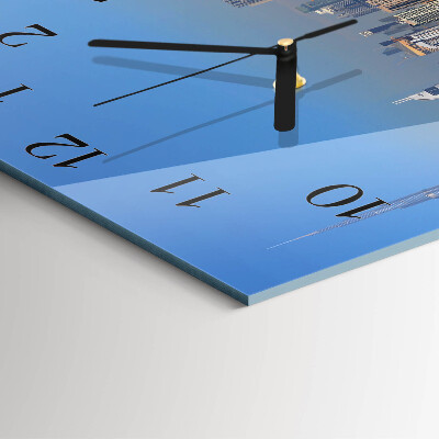 Orologio quadrato in vetro Dubai Horizon