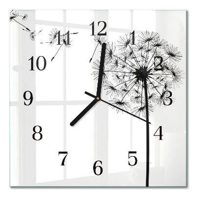 Orologio quadrato in vetro Dente di leone