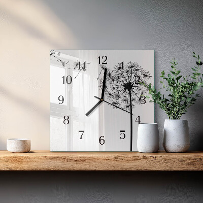 Orologio quadrato in vetro Dente di leone