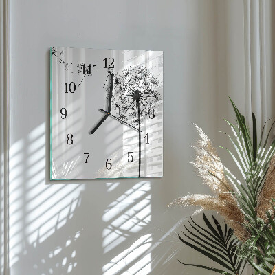 Orologio quadrato in vetro Dente di leone