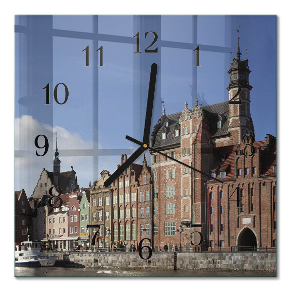 Orologio quadrato in vetro Danzica