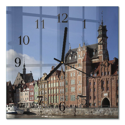 Orologio quadrato in vetro Danzica