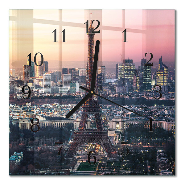 Quadrato orologio da parete Torre Eiffel Parigi