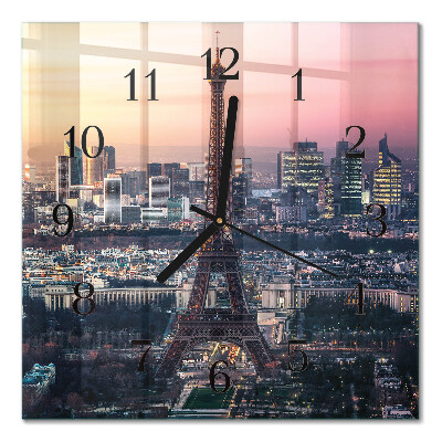 Quadrato orologio da parete Torre Eiffel Parigi