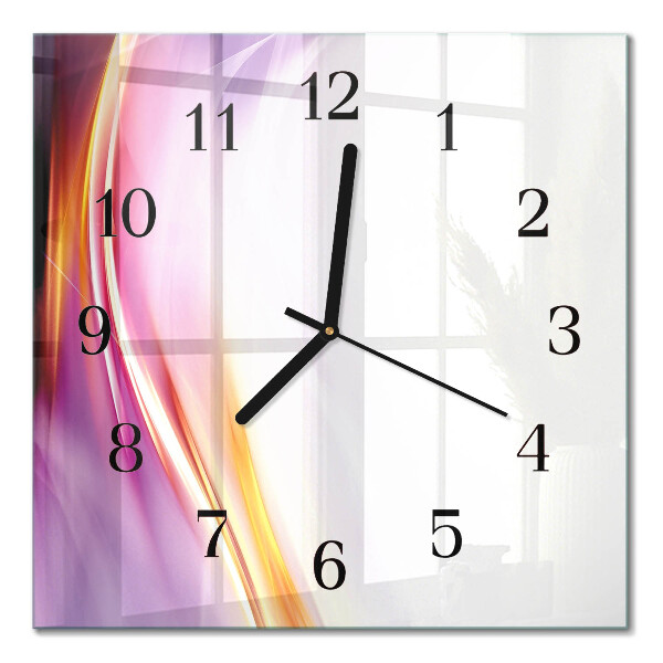 Quadrato orologio in vetro decorativo Astrazione