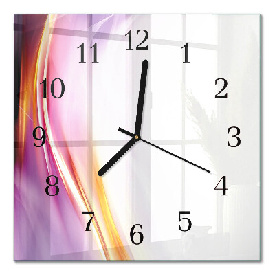 Quadrato orologio in vetro decorativo Astrazione