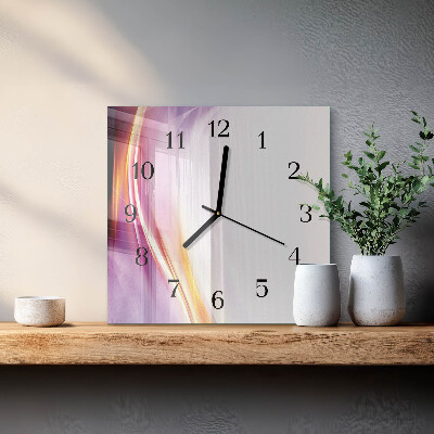 Quadrato orologio in vetro decorativo Astrazione