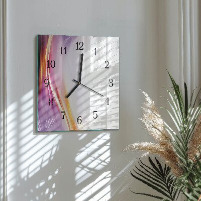 Quadrato orologio in vetro decorativo Astrazione