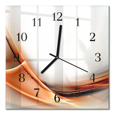 Quadrato orologio in vetro decorativo Astrazione