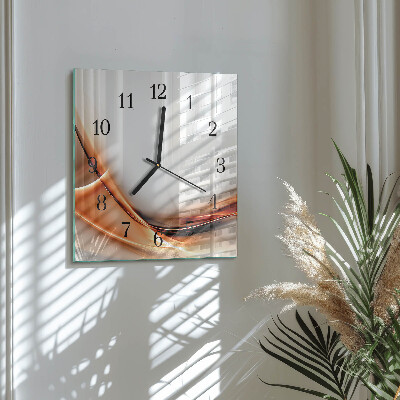 Quadrato orologio in vetro decorativo Astrazione