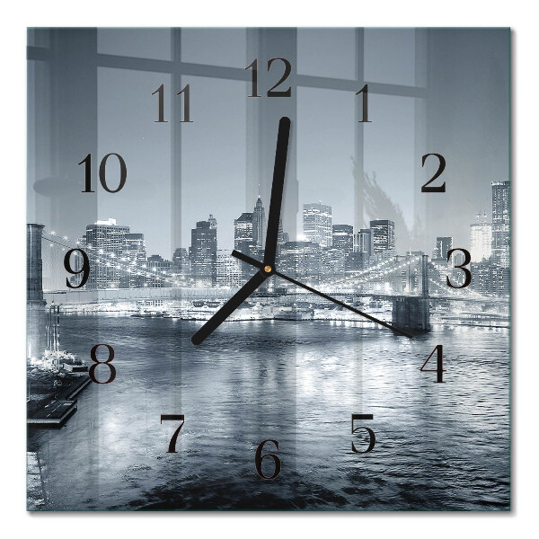 Orologio quadrato in vetro Orizzonte notturno